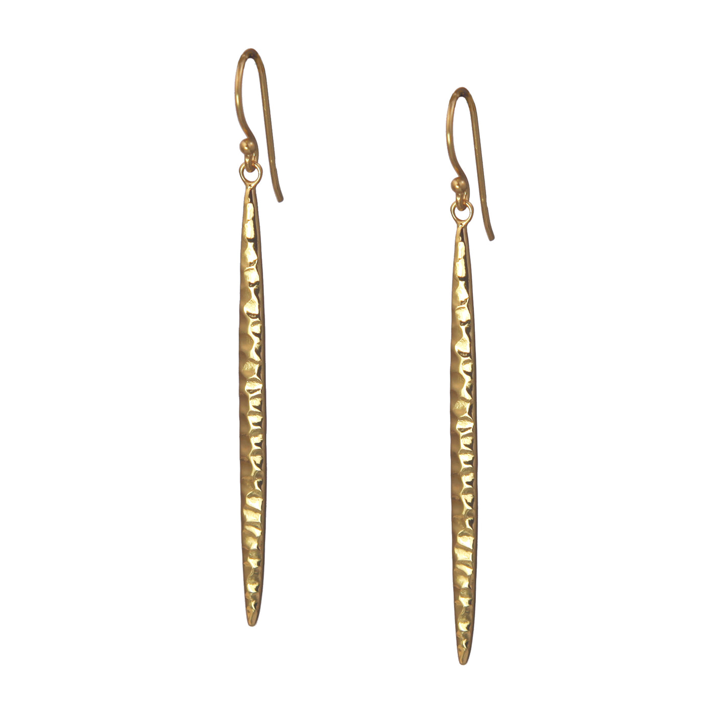 Gold Long Bar Drop Earrings