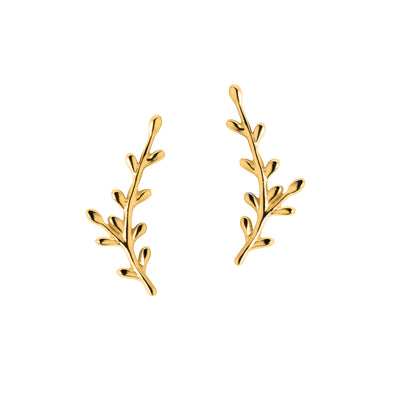 Photo of Gold leaf Climber Earrings