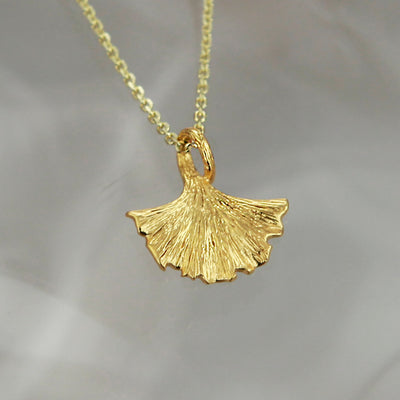 Image of Ginkgo Leaf Gold Pendant