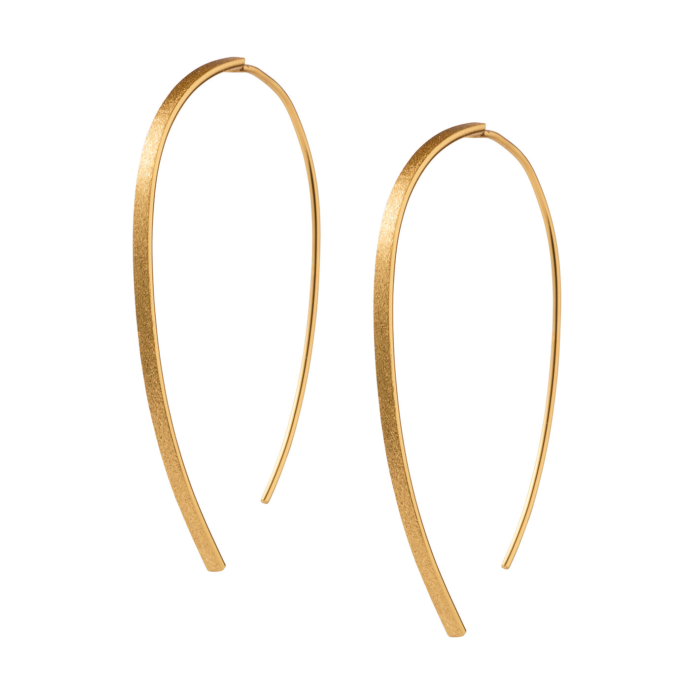 Image of Gold Threader Wishbone Earrings