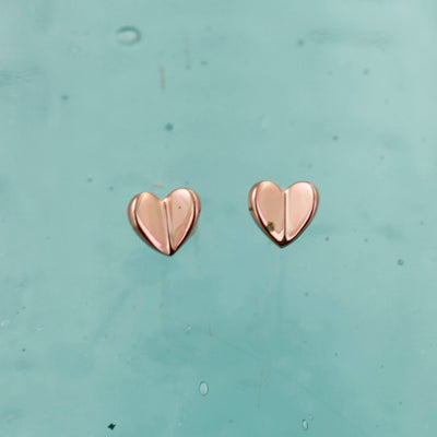 Photo of Flutter Heart Gold Stud Earrings