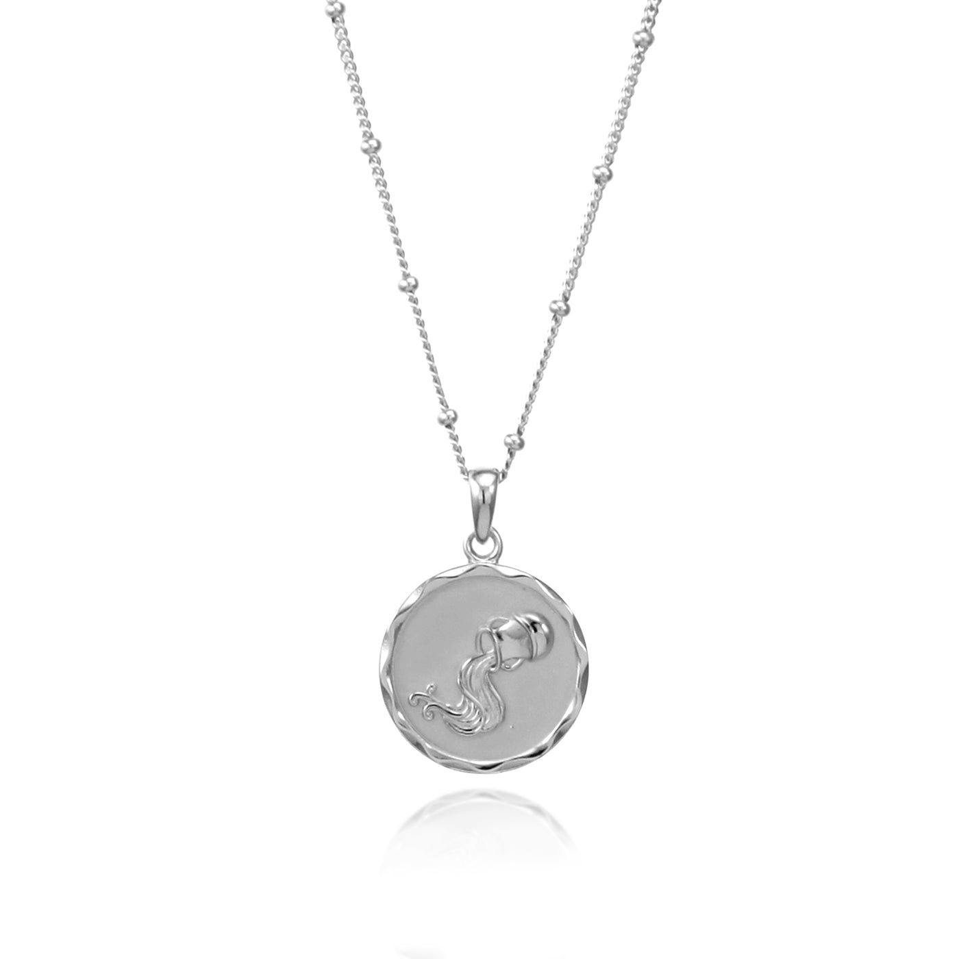Photo of Silver Aquarius Zodiac Necklace