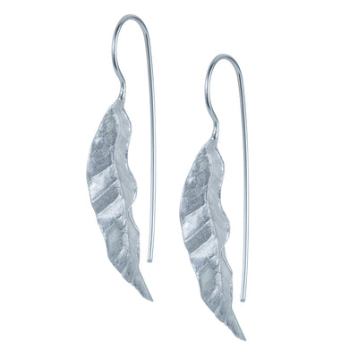Photo of Banana Leaf Silver Earrings