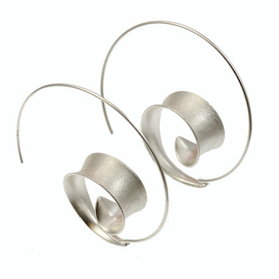 Large Silver Hoop Earrings