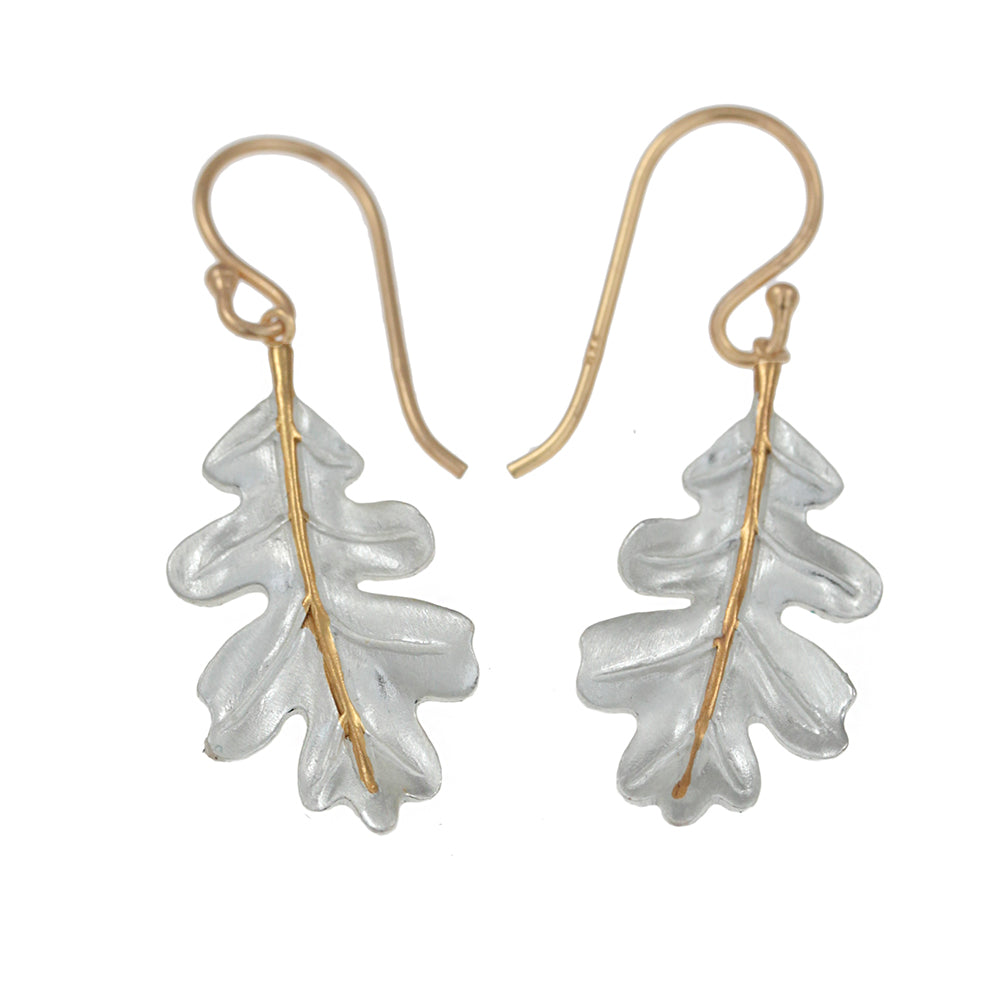 Oak Leaf Silver & Gold Earrings