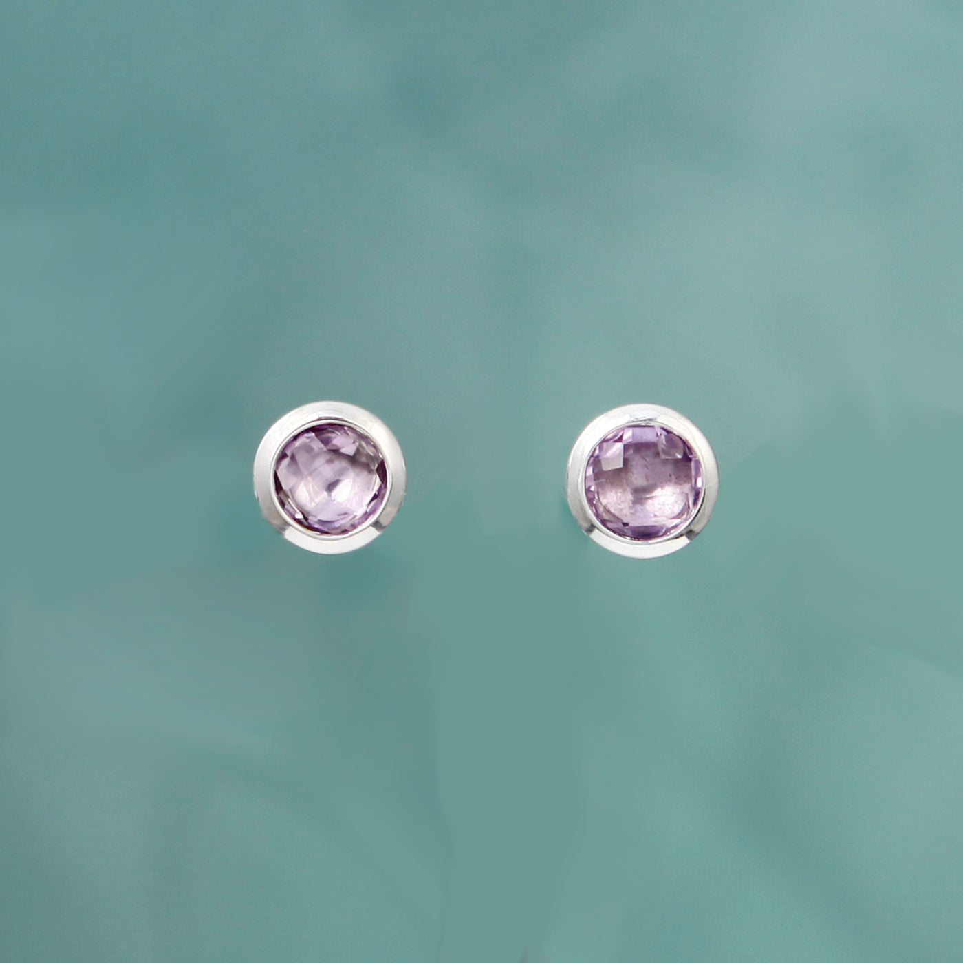 Photo of Silver and Amethyst Stud Earrings