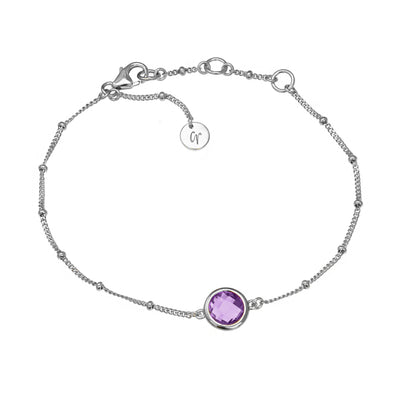 Image of Amethyst and Silver Bracelet