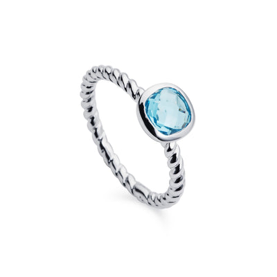 Photo of Blue Topaz Silver Ring
