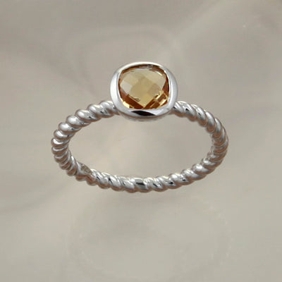 Image of Citrine Silver Ring